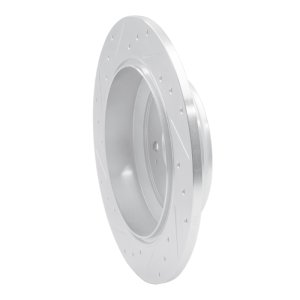 Honda Ridgeline Brake Rotor (1) - Rear Right - R1 Concepts - Drilled & Slotted - Silver - `16-`25